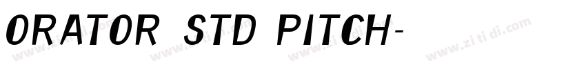 orator std pitch字体转换